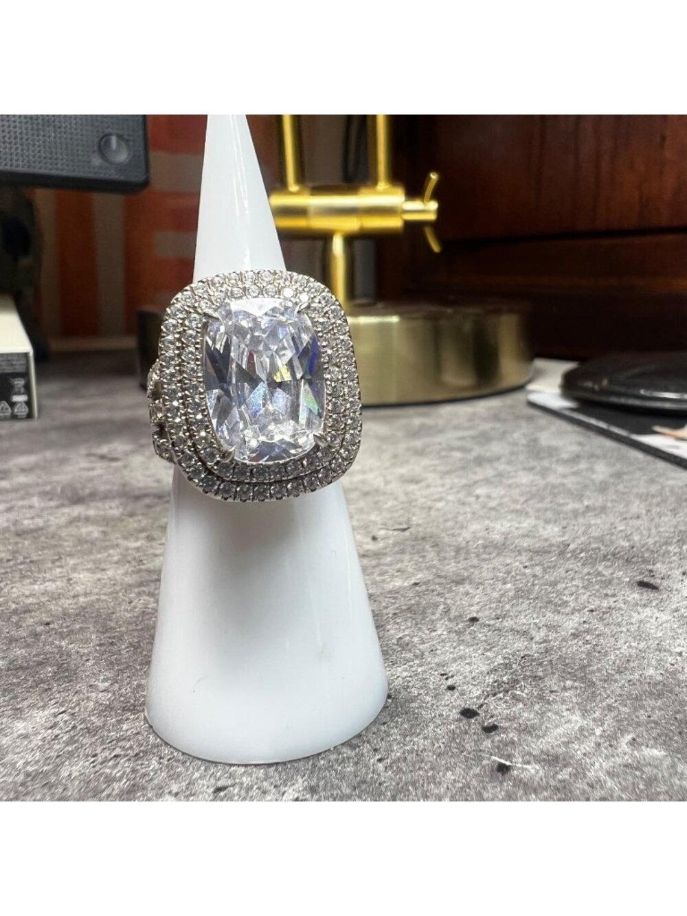Large statement ring, .925 sterling silver ring, size 5